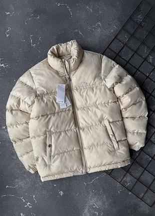 Новинка мужская зимняя куртка lacoste beige