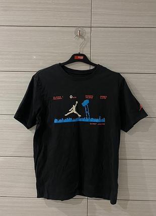 Чоловіча футболка jordan jumpman pixel t-shirt чорна розмір l