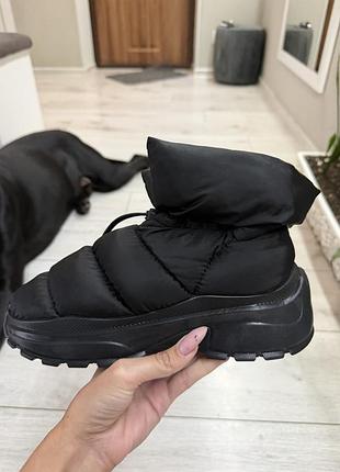 Черевики h&m дутіки чорні на платформі 8