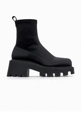 Черевики zara чорні на платформі
