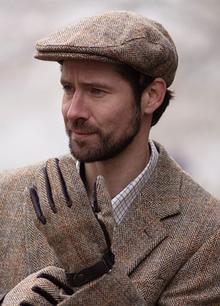 Harris tweed твидовая кепка m/l новая английская