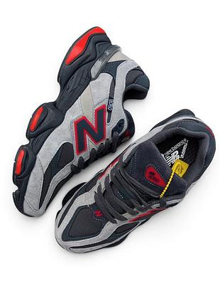 Жіночі якісні та стильні  кросівки new balance 9060 сірі з помаранчевим❄️