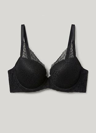 Ущільнений класичний базовий чорний сток primark 32dd 70e