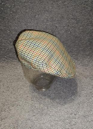 Чоловіча вінтажна твідова кепка кепі barbour flat cap — vintage (made in scotland)