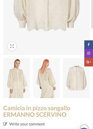 Оригінальна мереживна блуза ermanno firenze 4