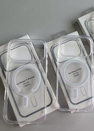Чохол для iphone 17 pro max прозорий з магнітним кільцем