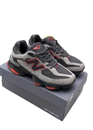 Чоловічі якісні та стильні кросівки new balance 9060 сірі з помаранчевим❄️