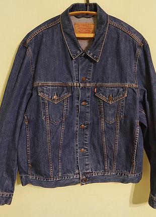 Джинсова куртка levi's синя класична