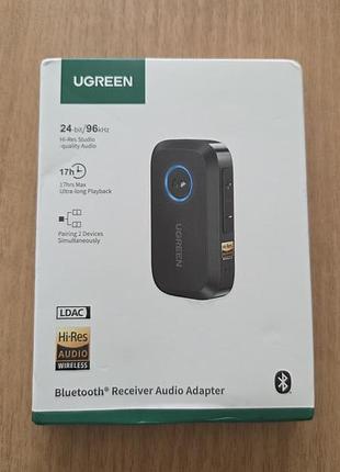 Аудіоадаптер ugreen bluetooth 6.0 з ldac, 3,5 мм aux