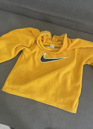 Светр nike жовтий флісовий з коміром