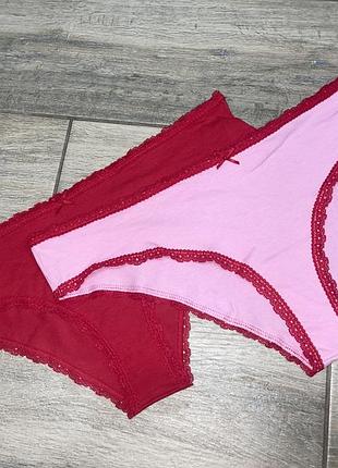 Трусики женские хлопковые комплект 2шт primark xl(uk18/20)