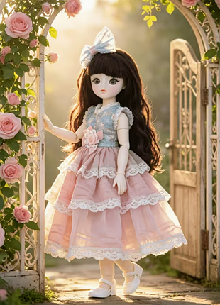 Игрушка коллекционная подвижная шарнирная кукла девочка арт.0051
