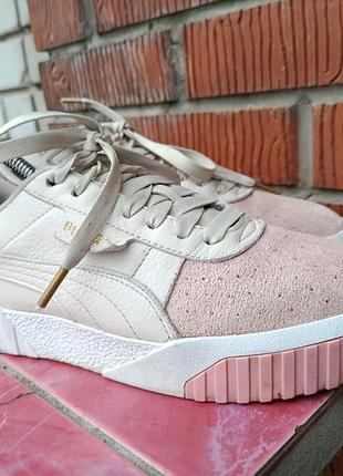 Женские кожаные кроссовки puma cali (р. 41) / оригинальные кеды на платформе