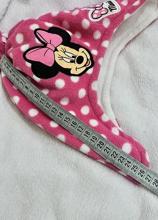 Теплая шапочка для девочки с минни маус от disney. 7