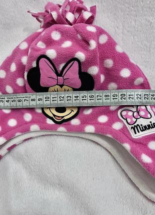 Теплая шапочка для девочки с минни маус от disney. 6