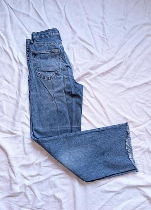 Синие джинсы палаццо wide leg 5