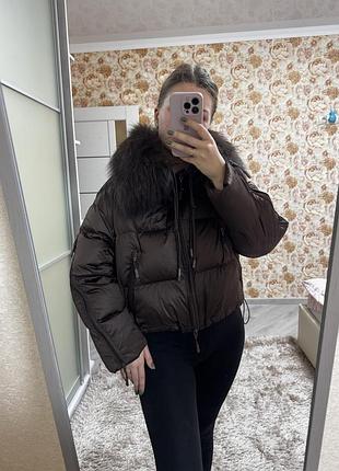 Пуховик із натурального пуху