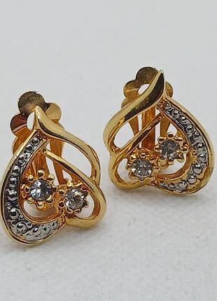 Серьги клипсы бижутерия европа
