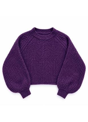 Светр жіночий zara фіолетовий укорочений