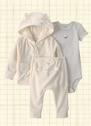Махровые комплекты carters 3мес, 6мес, 9мес, 12мес