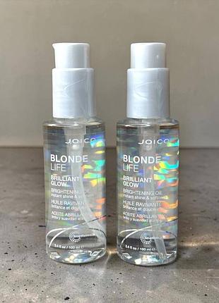 Олія для блиску світлого волосся joico blonde life brilliant glow