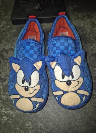 Дитячі кімнатні капці sonic 17,5 см сині