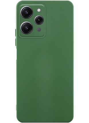 Чохол накладка ummi lakshmi silicone cover full camera (захист камери) силіконовий з мікрофіброю для xiaomi redmi 12 dark green