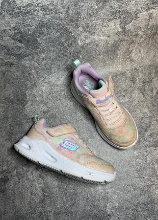 Дитячі кросівки skechers s-lights оригінал на липучці з підсвіткою