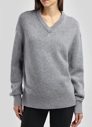 Стильный фирменный свитер оверсайз шерсть мериноса calvin klein