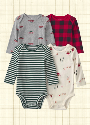 Комплекти боді від carters 6м, 9м, 12м, 18м, 24міс