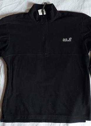 Флисовая кофта мужская jack wolfskin tecnople цвет черный размер m/l