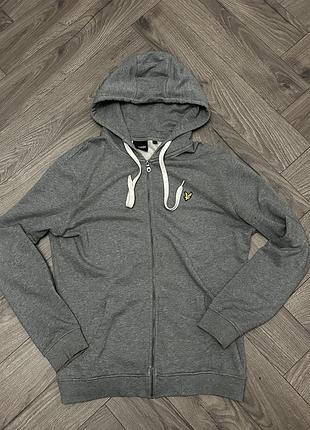Худі чоловіче lyle & scott сіре на блискавці