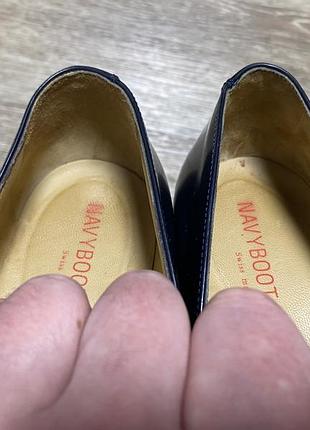 Оригінальні сині лаковані лофери navyboot size 39 9