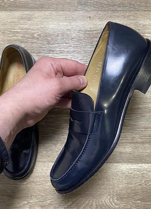 Оригінальні сині лаковані лофери navyboot size 39 3