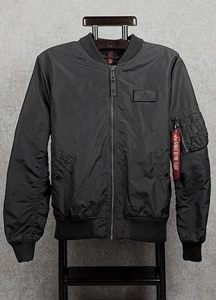 Куртка чоловіча alpha industries ma-1 zh back embroidery чорна