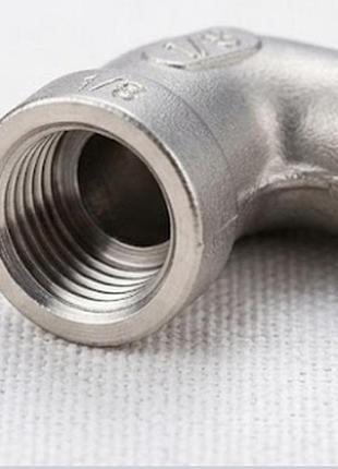 Угольник из нержавеющей стали aisi 304 (1/8") - отвод угловой вр-зр 90°