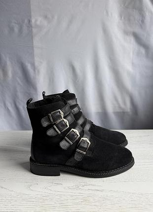 Kiomi leather fur boot ann demeulemeester type, 41 size