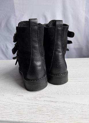 Kiomi leather fur boot ann demeulemeester type, 41 size 5