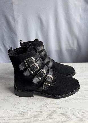 Kiomi leather fur boot ann demeulemeester type, 41 size 2