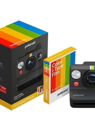 Фотоаппарат polaroid now gen 3 black + color film bundle 8 photos (6572)