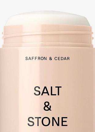 Натуральний дезодорант salt & stone saffron & cedar extra-strength aluminum-free deodorant 28г 2