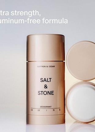 Натуральний дезодорант salt & stone saffron & cedar extra-strength aluminum-free deodorant 28г 3