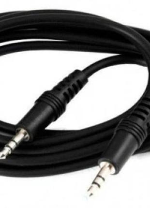 Аудио кабель aux 3.5mm to 3.5mm jack (штекер-штекер) 0.5м черный / шнур для телефона, наушников, магнитолы в авто