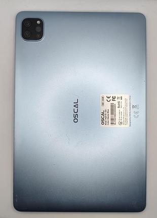 Задня кришка корпус планшета oscal pad 70 glacier blue зі штовхачами кнопок та склом камери