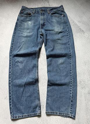 Джинси levis 565 сині, стильний крій, розмір 33/32