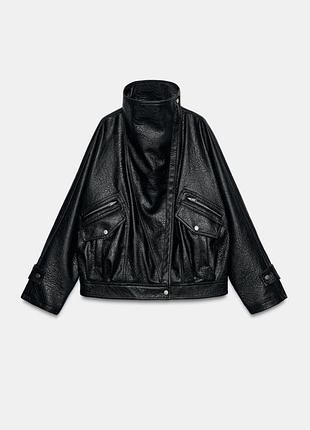 Шкіряна куртка zara 8