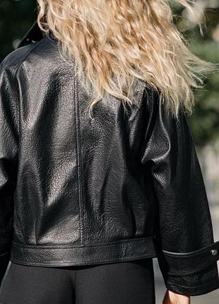 Шкіряна куртка zara 6