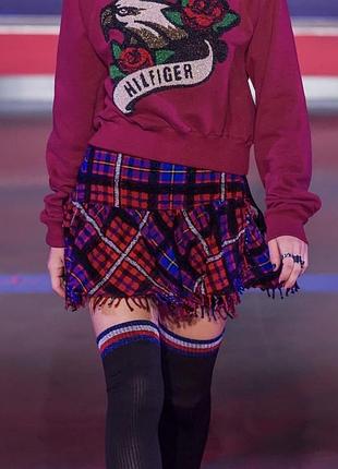 Світшот жіночий tommy hilfiger tommy x gigi бордовий оверсайз