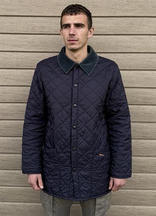 Стьобана куртка barbour liddesdale куртка барбур темно синяя вельветовый воротник s-m