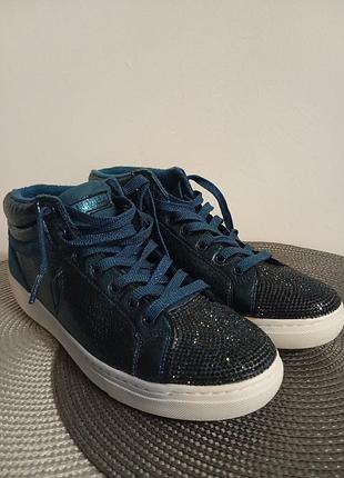 Жіночі хайтопи skechers street, декоровані стразами 41,5